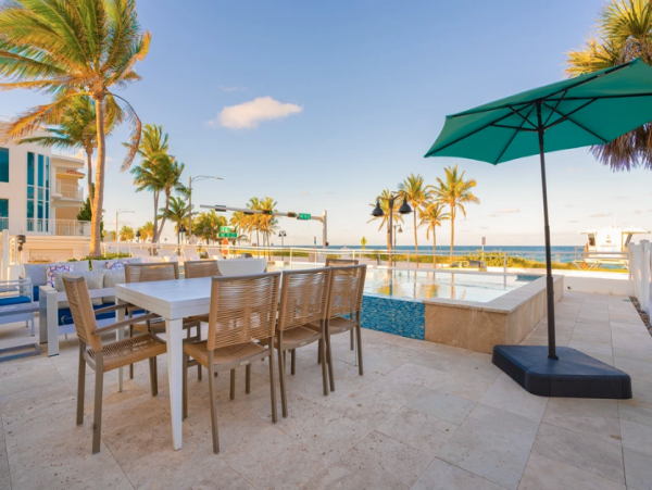 Fort Lauderdale Luxury Beachfront Vacation Home Four Bedroom Private Pool & Spa