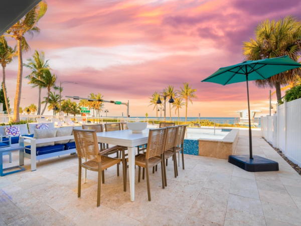 Fort Lauderdale Luxury Beachfront Vacation Home Four Bedroom Private Pool & Spa