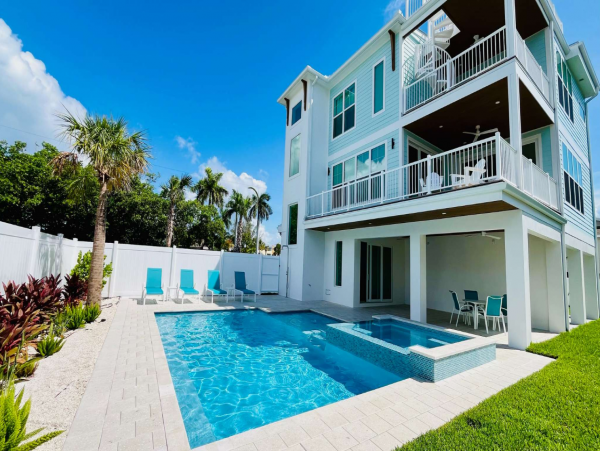 Stunning 3-Story Longboat Key Home with Private Pool & Spa