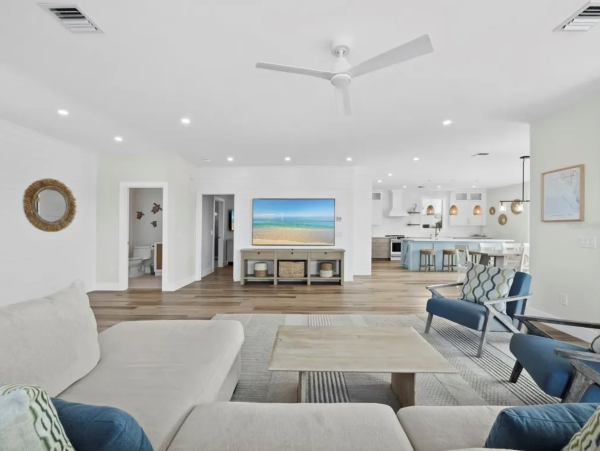 Stunning 3-Story Longboat Key Home with Private Pool & Spa Private Beach Access
