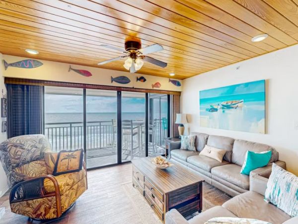 Indian Shores  Beachfront Three Bedroom Vacation Rental Condo