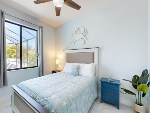 Cape Coral Luxury Four Bedroom Rental with Caged Pool