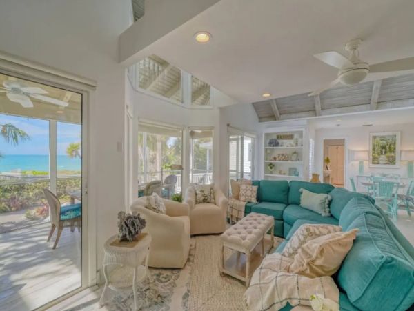 Manasota Key Walk to Beach Three Bedroom Rental Home