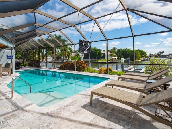 Spacious Waterfront Marco Island Home with Screened Pool