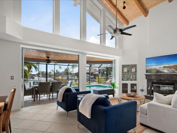 Spacious Waterfront Marco Island Home with Screened Pool