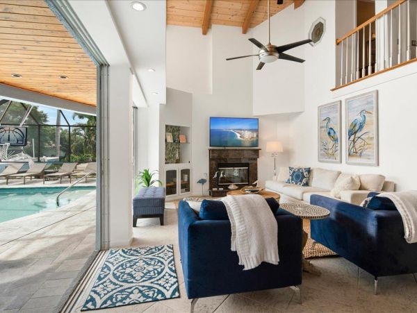 Spacious Waterfront Marco Island Home with Screened Pool