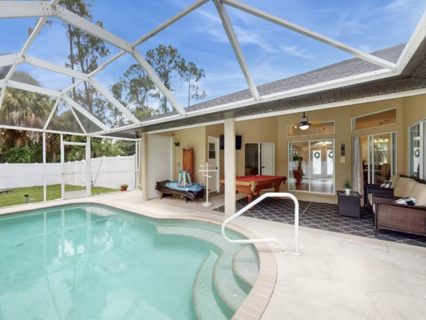 North Port Beautiful Home with Private Pool, Lanai & Pool Table