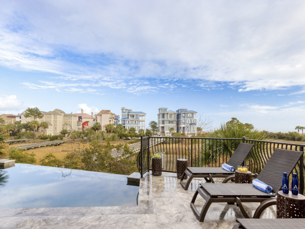 Hilton Head Luxury Family Home with Infinity Pool Steps to Beach Sleeps 24