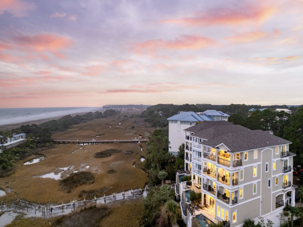 Hilton Head Luxury Family Home with Infinity Pool Steps to Beach Sleeps 24