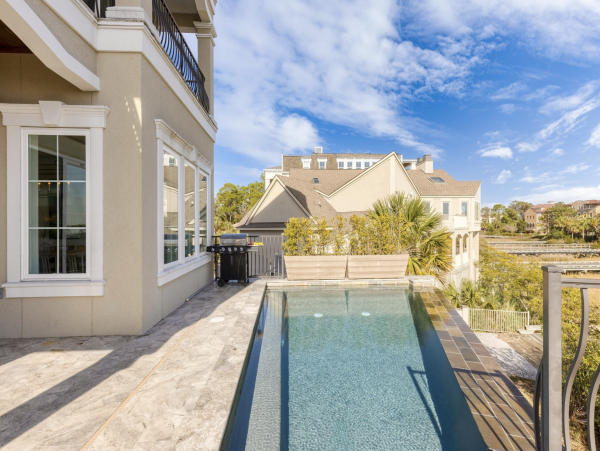 Hilton Head Luxury Family Home with Infinity Pool Steps to Beach Sleeps 24