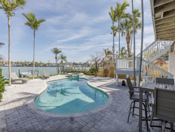 Intracoastal Waterfront Vacation Rental with Pool & Spa Treasure Island Luxury Home