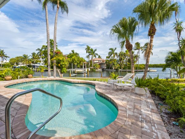 Longboat Key Elegant Waterfront Retreat with Private Dock & Pool