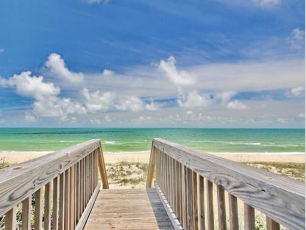 Elegant Beachfront Escape with Private Pool & Gulf Views in St. George Island Hot Tub Beach