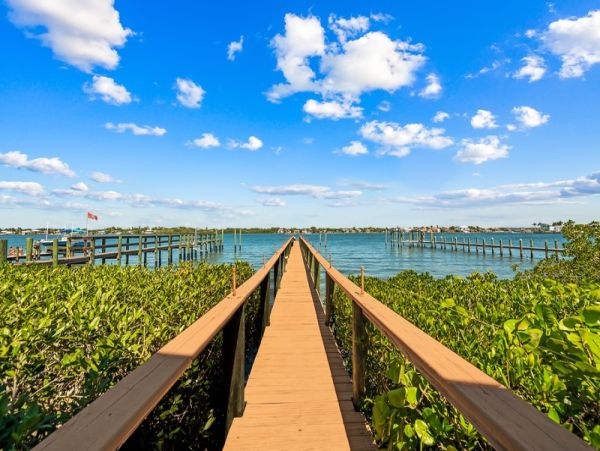 Siesta Key Bayfront Vacation Rental with Dock & Guest House