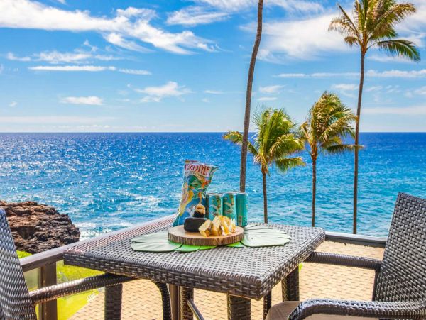 Poipu Beach Vacation Rental Kauai Oceanfront 2-Bedroom Condo with Loft