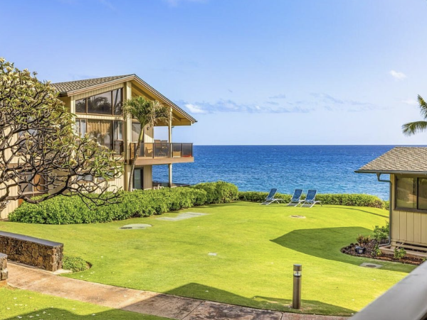 Poipu Beach Vacation Rental Kauai Oceanfront 2-Bedroom Condo with Loft