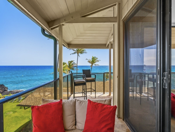 Poipu Beach Vacation Rental Kauai Oceanfront 2-Bedroom Condo with Loft