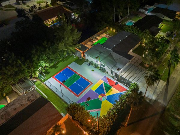 Miami Vacation Rental 6-Bedroom Villa with Tennis Court, Pool & Canal Access