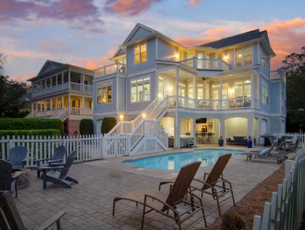 Hilton Head Vacation Rental Luxury 7-Bedroom Beach Home with Pool & Ocean Views