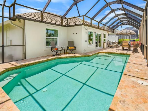 Marco Island Vacation Rental with Pool & Dock 3 Bedroom + Den