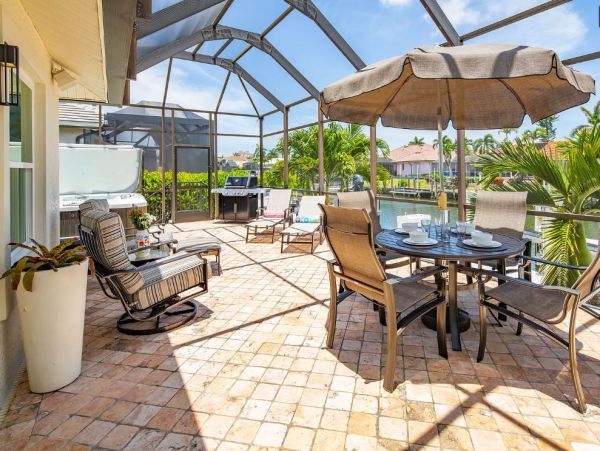 Marco Island Vacation Rental with Pool & Dock 3 Bedroom + Den