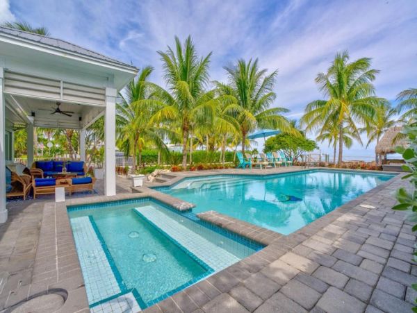 Luxury Waterfront Vacation Rental in Marathon FL Home with Heated Pool and Dock