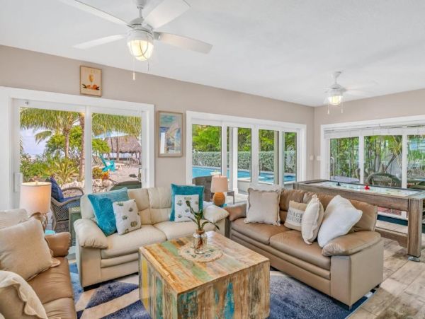Luxury Waterfront Vacation Rental in Marathon FL Home with Heated Pool and Dock
