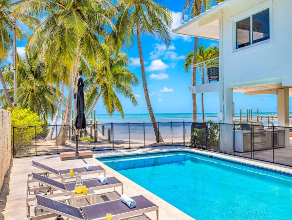 Luxury Private Beachfront  Vacation Home with Heated Pool