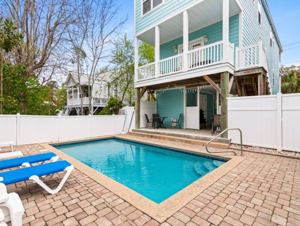 Luxury 5 Bedroom House Surfside Beach Rental - Private Heated Pool & Bunk Room
