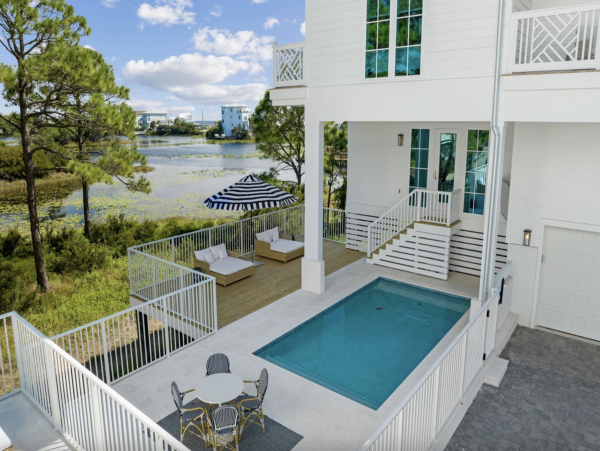 Luxury 6-Bedroom Dune Allen Vacation Rental with Pool  Steps to Beach & Lake Views