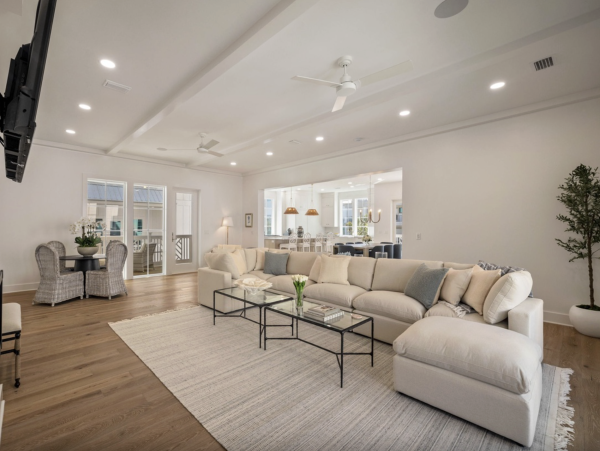 Luxury 6-Bedroom Dune Allen Vacation Rental with Pool  Steps to Beach & Lake Views