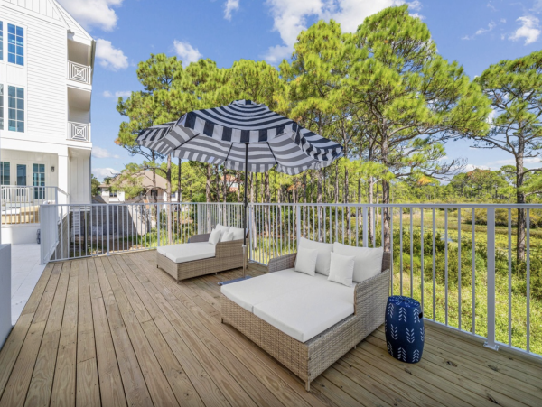Luxury 6-Bedroom Dune Allen Vacation Rental with Pool  Steps to Beach & Lake Views