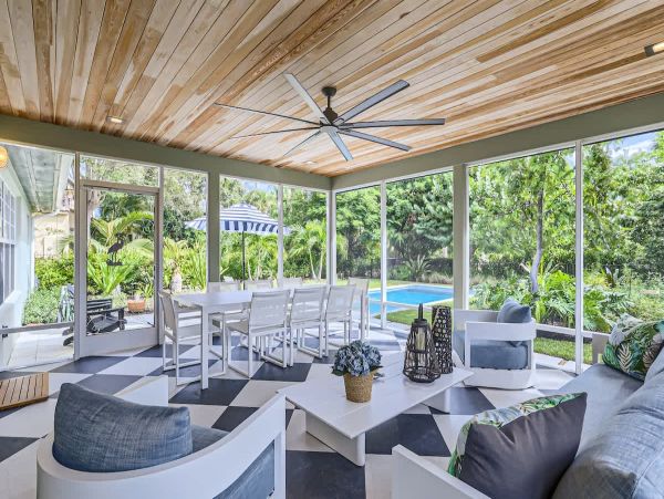 Elegant 3 Bedroom Lake Worth Beach Vacation Home with Pool & Tropical Gardens