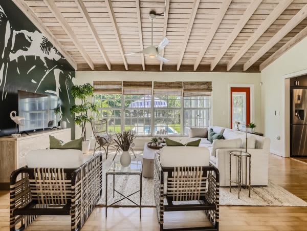 Elegant 3 Bedroom Lake Worth Beach Vacation Home with Pool & Tropical Gardens