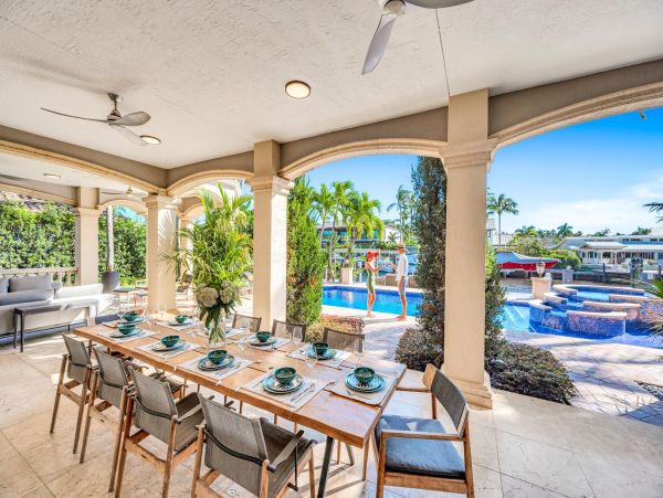 Waterfront Luxury Vacation Rental - Mediterranean - Style Villa with Private Dock