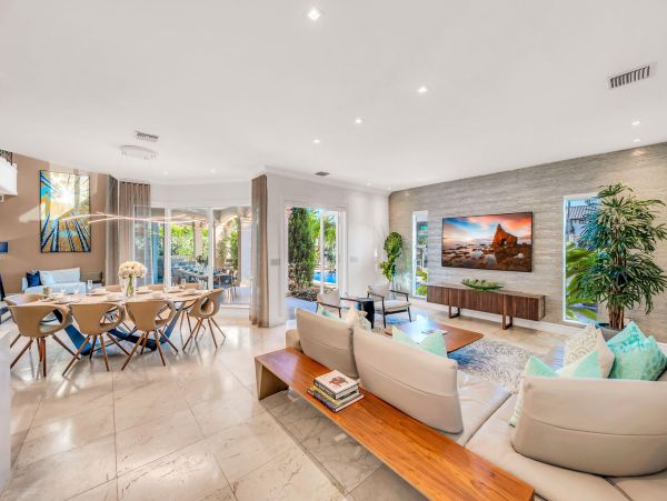 Waterfront Luxury Vacation Rental - Mediterranean - Style Villa with Private Dock