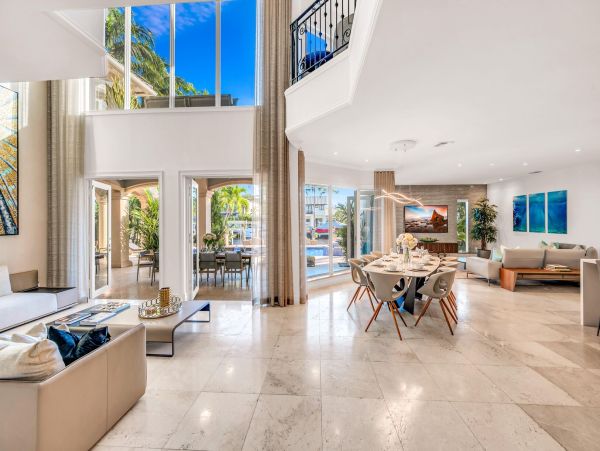 Waterfront Luxury Vacation Rental - Mediterranean - Style Villa with Private Dock