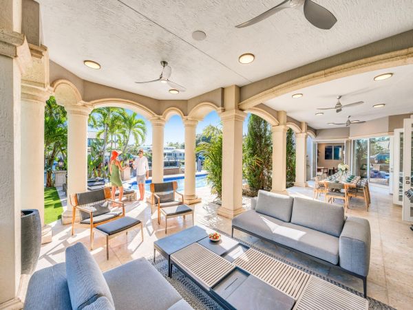 Waterfront Luxury Vacation Rental - Mediterranean - Style Villa with Private Dock