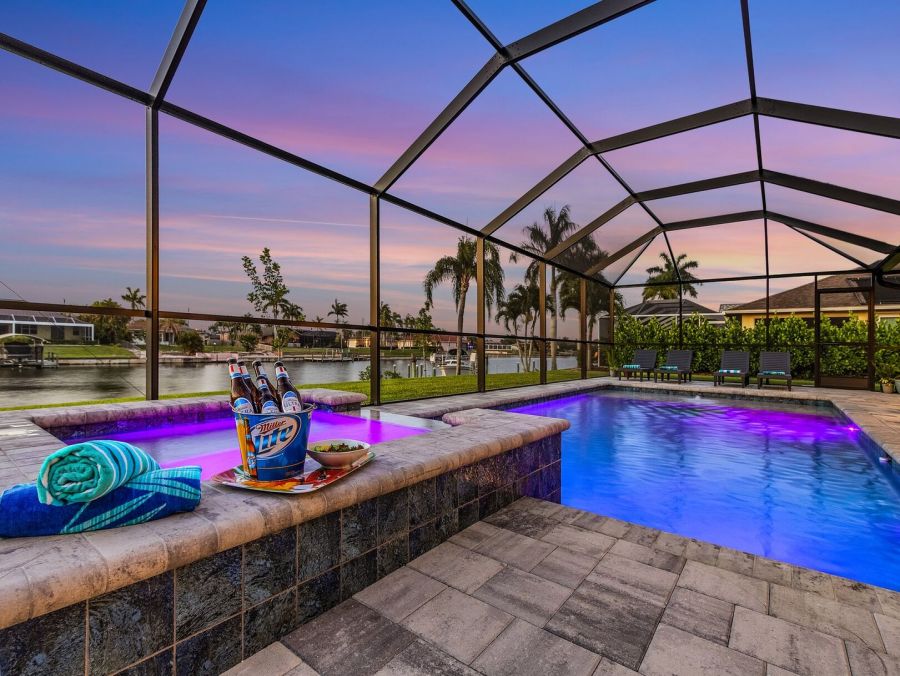 Waterfront Retreat in Cape Coral Three Bedroom Home with Private Pool