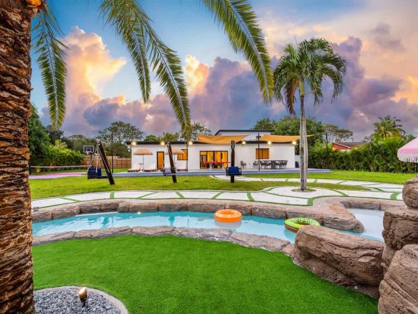 Private Gated Estate Miami Rental Villa- Private Resort Amenities