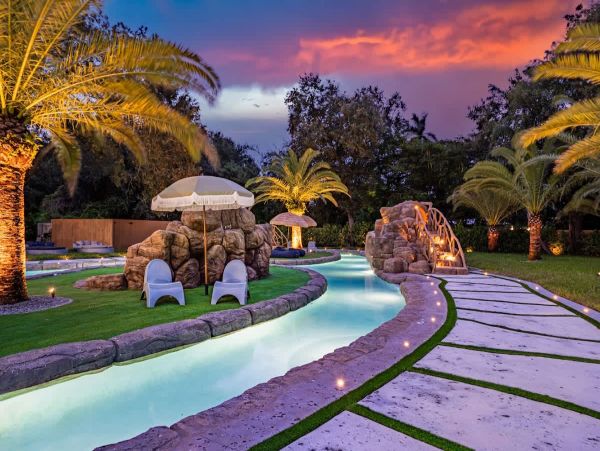 Private Gated Estate Miami Rental Villa- Private Resort Amenities