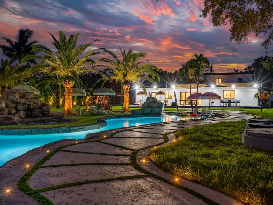 Private Gated Estate Miami Rental Villa- Private Resort Amenities