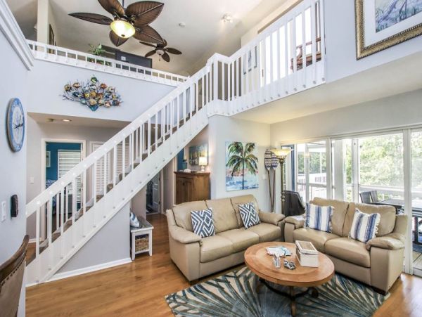 Unique Two-Bedroom With Loft Duplex Home with Heated Pool on Sanibel
