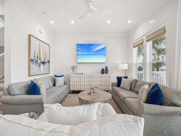 Luxurious 8-Bedroom Seagrove Beach Retreat with Pool & Lake Front