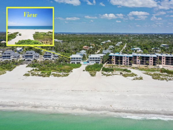 Sanibel Island Three Bedroom Beachfront Townhome Pool Views Sleeps Eight
