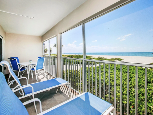 Sanibel Island Three Bedroom Beachfront Townhome Pool Views Sleeps Eight