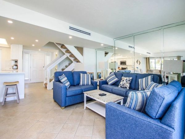 Sanibel Island Three Bedroom Beachfront Townhome Pool Views Sleeps Eight