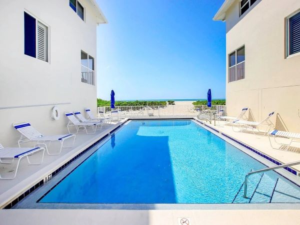 Sanibel Island Three Bedroom Beachfront Townhome Pool Views Sleeps Eight