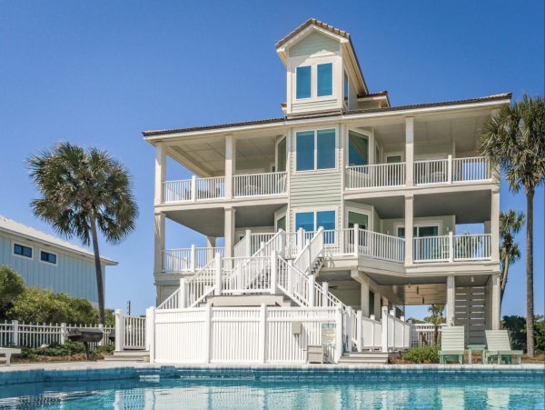 St. George Island Luxury Beach Villa Massive Pool 12 beds Sleeps 21