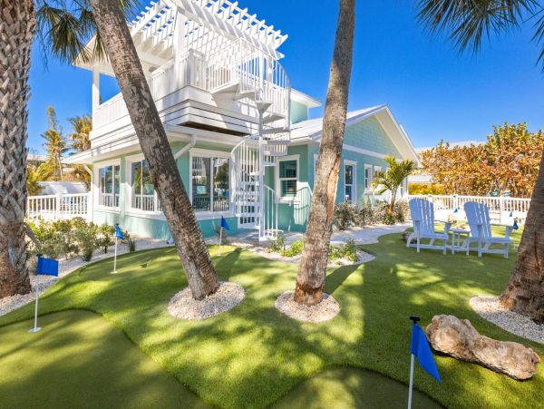 Steps to The Sand Anna Maria Island Gulf Front Vacation Rental Home.